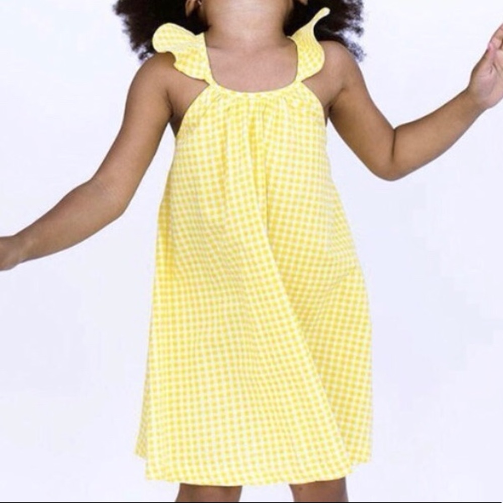 NIB Alice + Ames Maize Yellow Gingham Dress